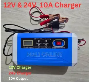 10a Smart Battery Charger 3 Stage Fast Auto Charger 12/24v LCD Display