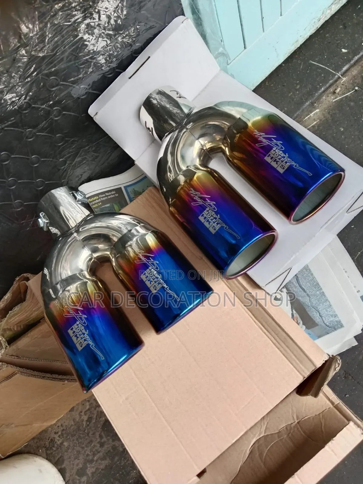 Twin Pipe _Y Split Outlet Rear Styling Upgrade Exhaust Tip