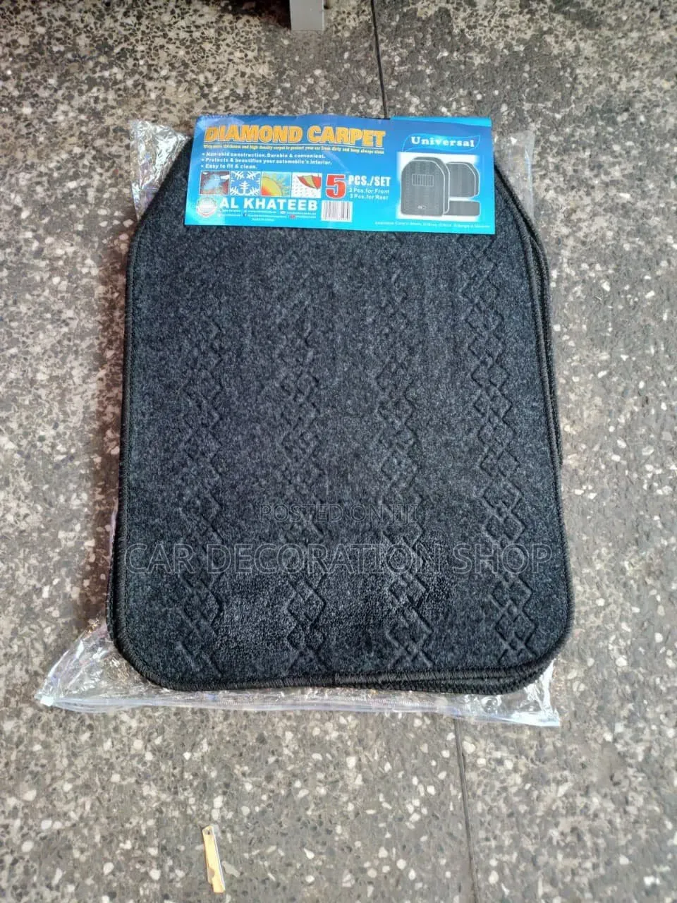 Soft Heavy Duty Woolen/Velvet Carpet Diamond Pattern Mats