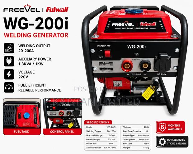 Freevel Wg-200i Petrol Welding Generator. 1.3kva Welding Machine
