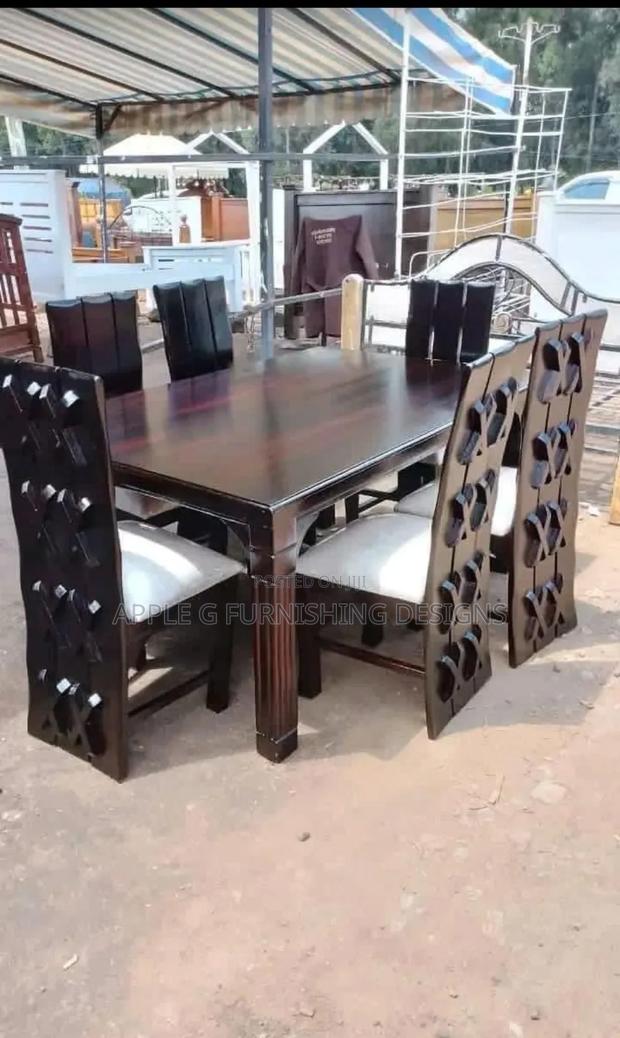 Dinning Table Set Brown