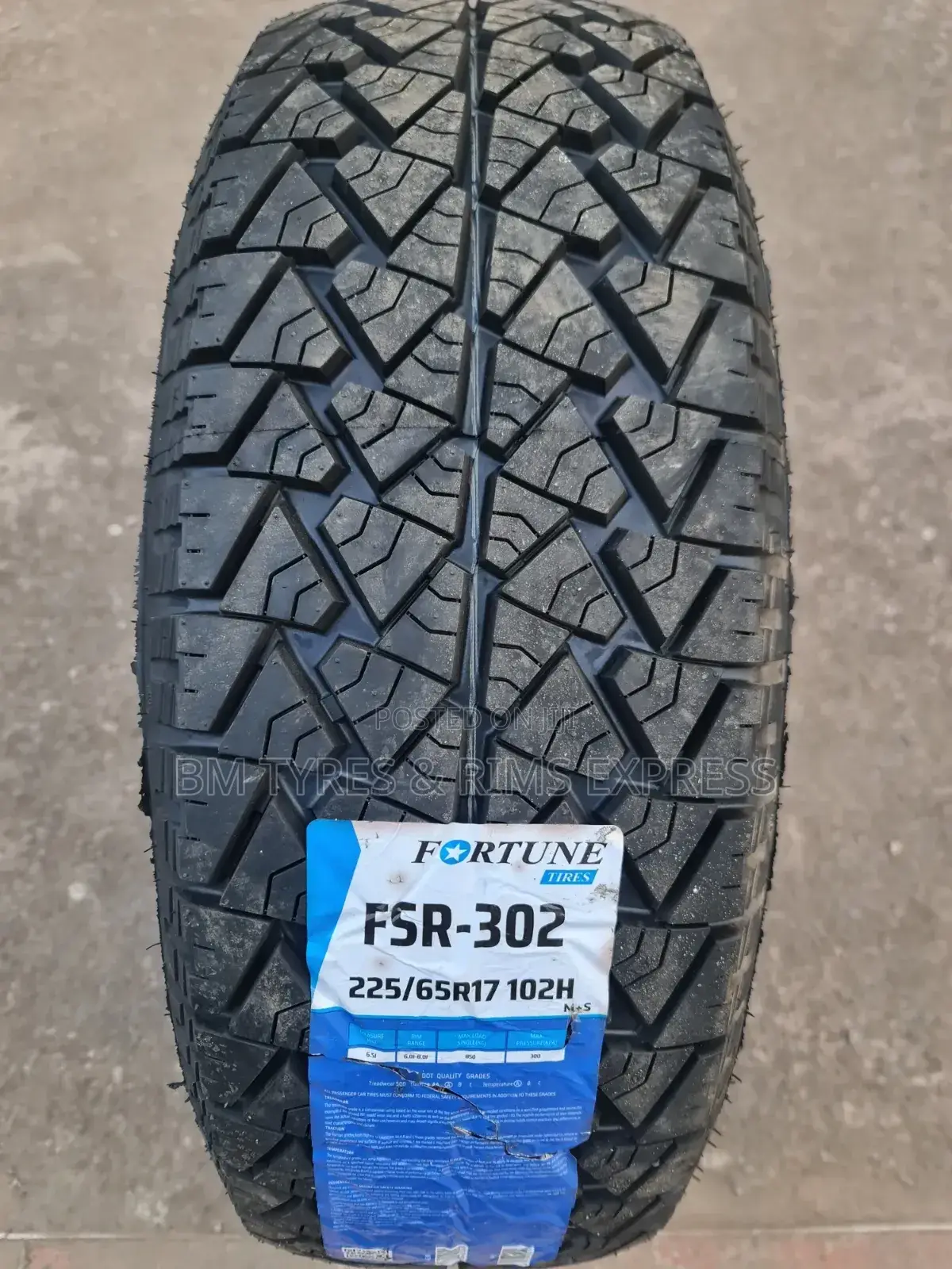 225 /65 R17 Fortune Tires (All Terrein) FSR 302.