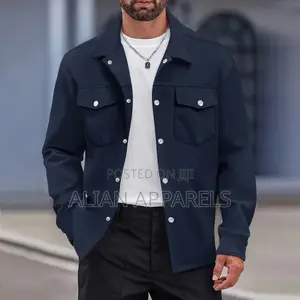 Men's Casual Sports Business Fleece Jacket for Spring Canvas