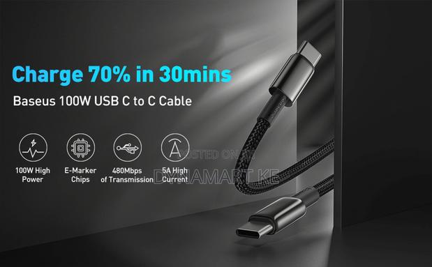 Baseus Usb Type C to C Cable 100w 2m 480mbps With E-Marker Chip - thumbnail 7