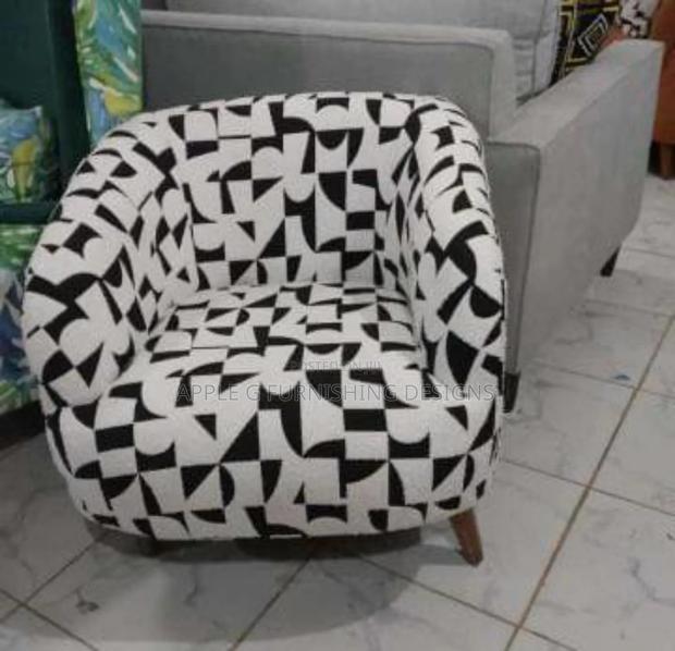 Single Black And White Sofa Seat