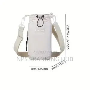 Water Bottle Draw String Bag Holder With Strap Crossbody I(Hbc