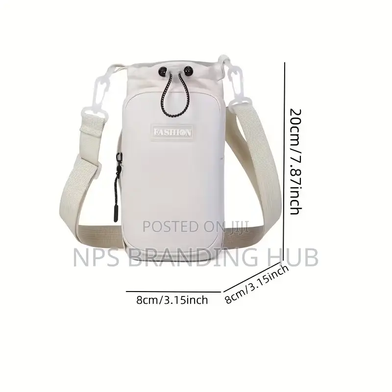 Water Bottle Draw String Bag Holder With Strap Crossbody I(Hbc