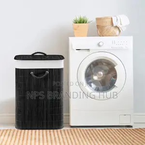 Bamboo Wooden Laundry Basket With Lid (Hbc