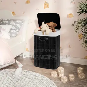 Bamboo Wooden Laundry Basket With Lid (Hbc