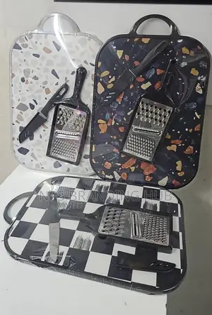 Cutting Board Set 37x24 Cm With Knife and Grater (Hbc