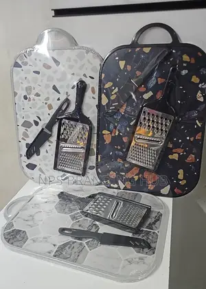 Cutting Board Set 37x24 Cm With Knife and Grater (Hbc
