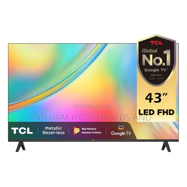 TCL 43′′ S5400a (2024) FHD Smart Android Frameless TV – 43s5400