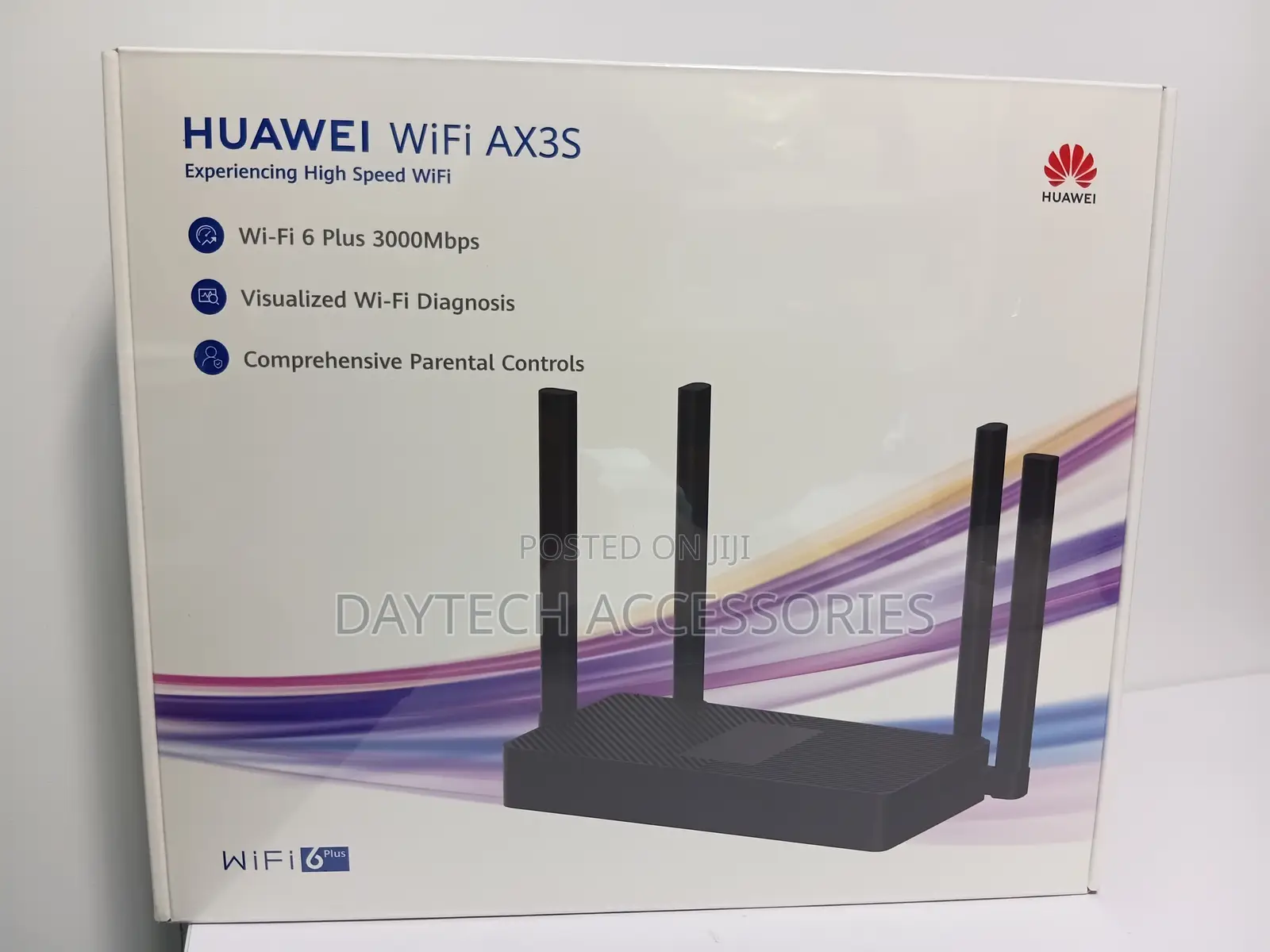 This Is a Huawei Wifi Ax3s Router a High-Speed Wi-Fi 6 Plus - Black