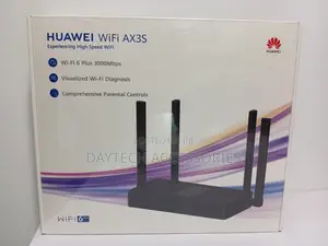 This Is a Huawei Wifi Ax3s Router a High-Speed Wi-Fi 6 Plus - Black