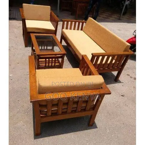 Home Sofa; Elegant 7 Seater Wooden Frame Sofa Set