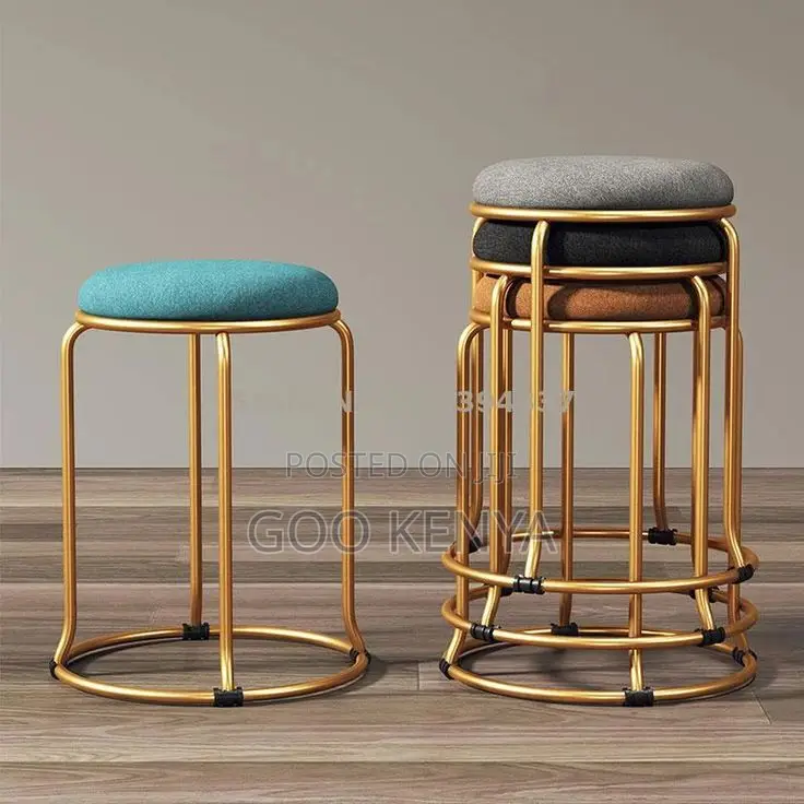 Kitchen Stool;Premium Round Upholstered Stool With Comfortable Padding