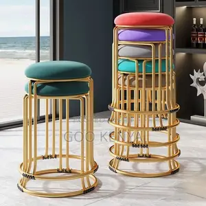 Kitchen Stool;Premium Round Upholstered Stool With Comfortable Padding