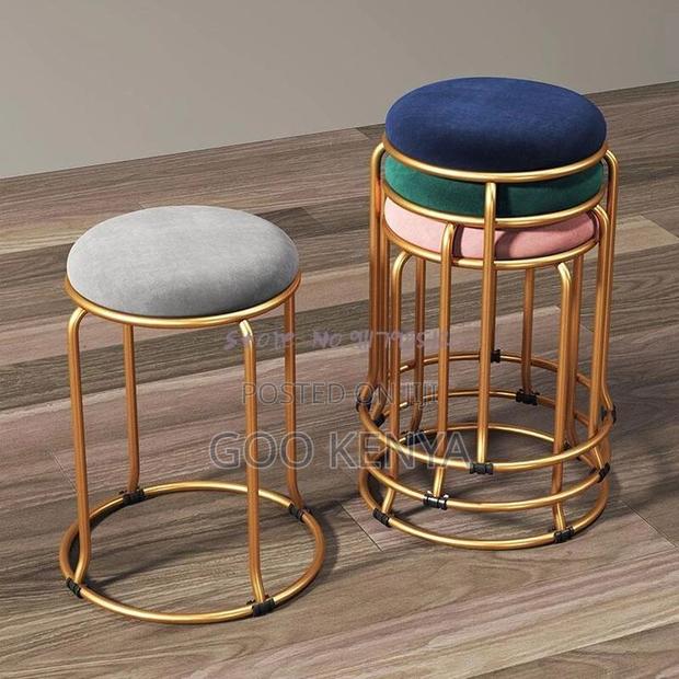 Kitchen Stool;Premium Round Upholstered Stool With Comfortable Padding - thumbnail 8