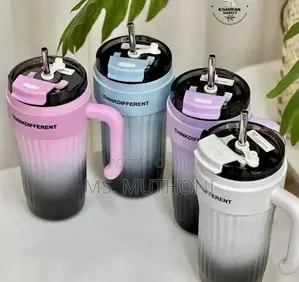 1080 Ml Stainless Steel Insulated Travel Mug With a Stainless Straw