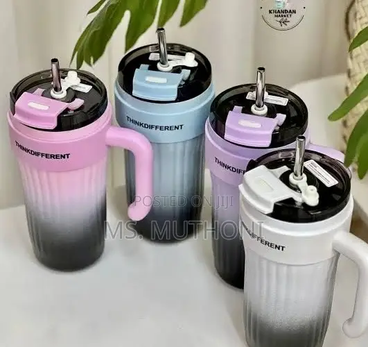 1080 Ml Stainless Steel Insulated Travel Mug With a Stainless Straw