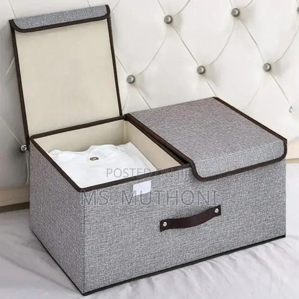 Clothes / Stationery Storage Box With Lids 2 Partitions