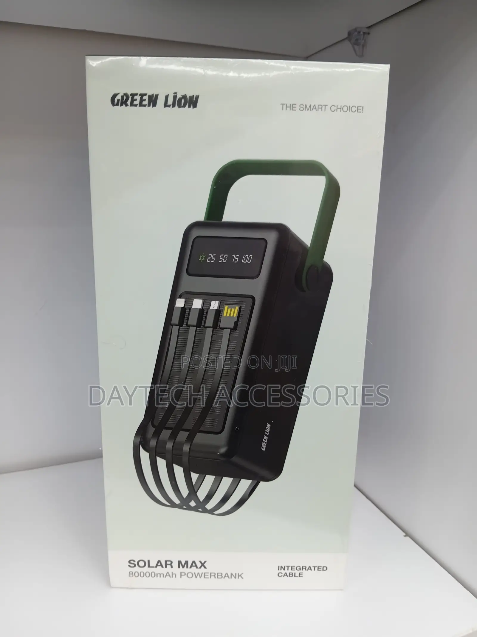 This Is a Green Lion Solar Max Power Bank With an 80,000mah Capacity.