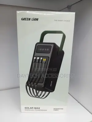 This Is a Green Lion Solar Max Power Bank With an 80,000mah Capacity.