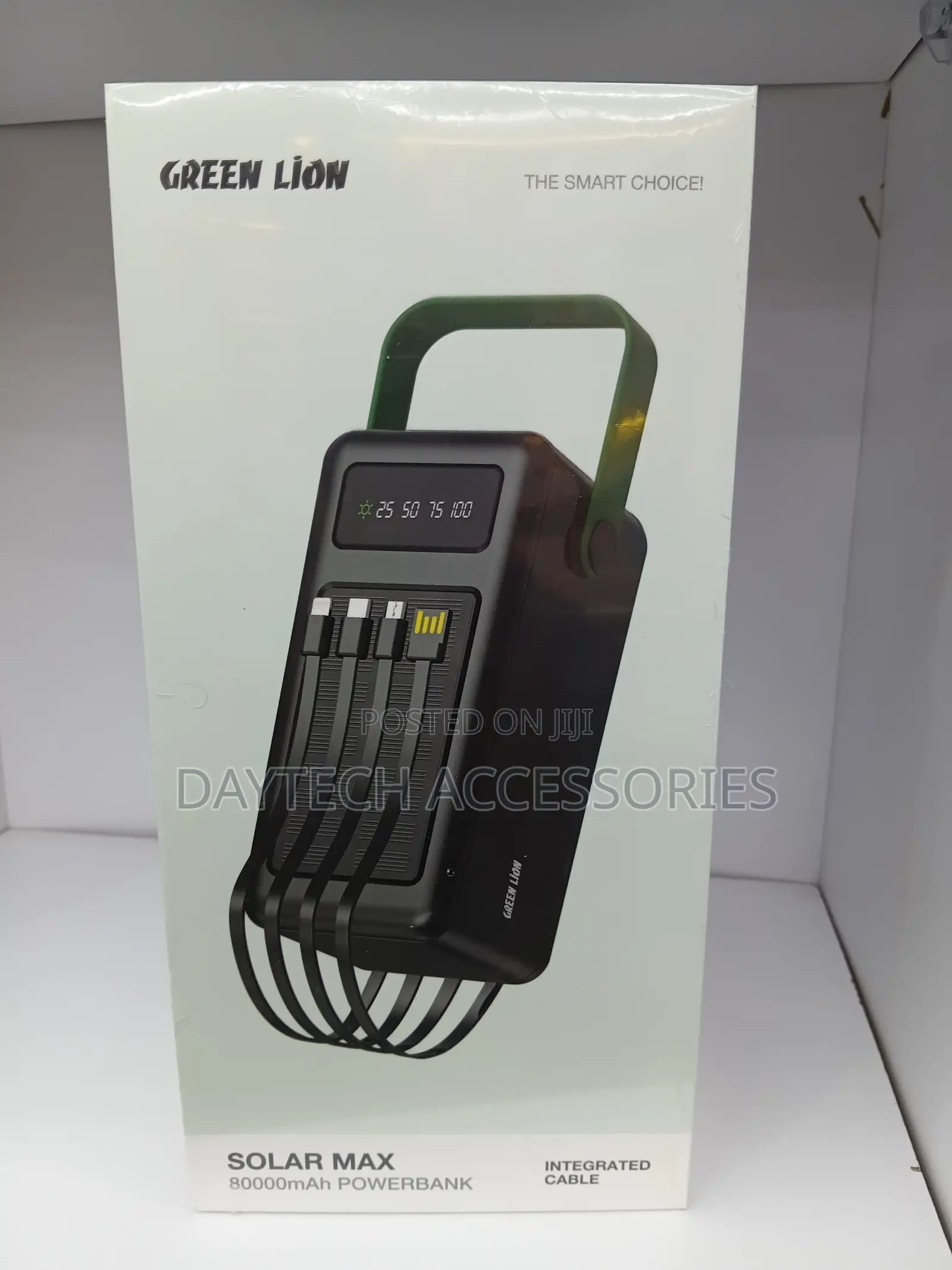 This Is a Green Lion Solar Max Power Bank With an 80,000mah Capacity.