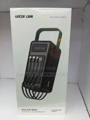 This Is a Green Lion Solar Max Power Bank With an 80,000mah Capacity.