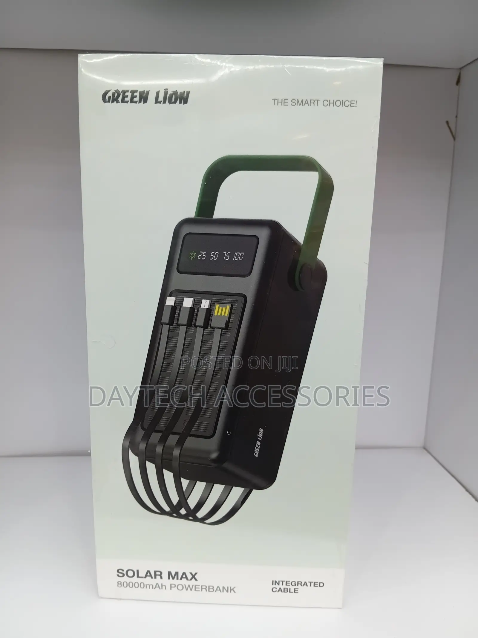 This Is a Green Lion Solar Max Power Bank With an 80,000mah Capacity.