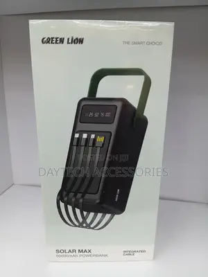 Green Lion Solar Max 80000mah Powerbank - Black