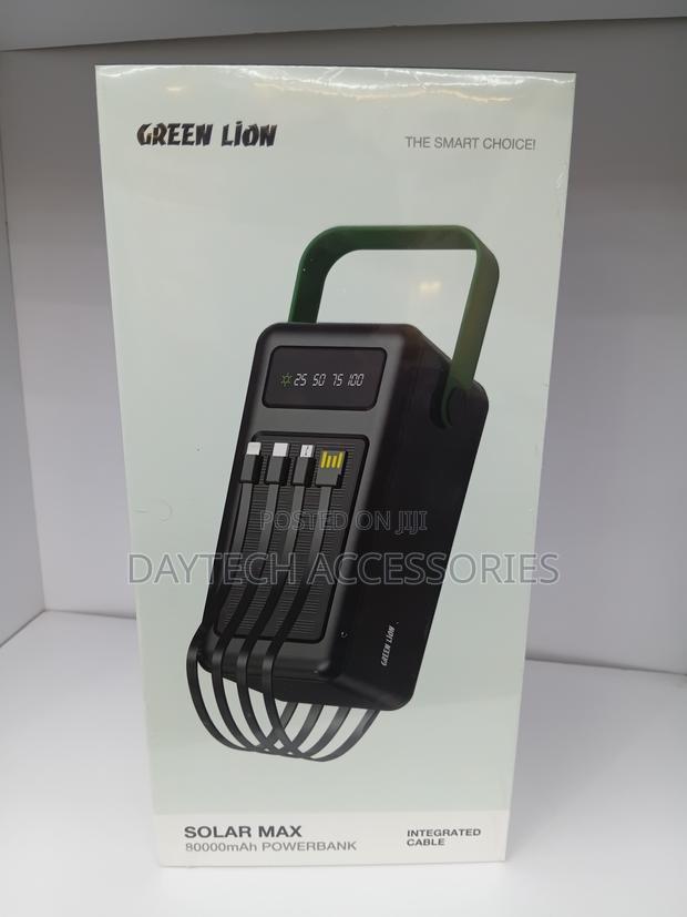 Green Lion Solar Max 80000mah Powerbank - Black