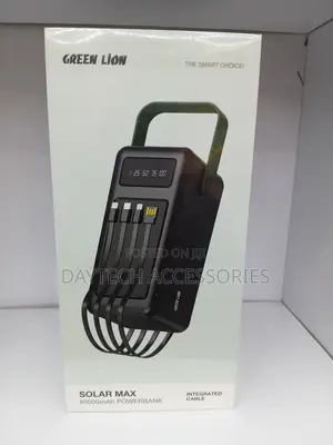 Green Lion Solar Max 80000mah Powerbank - Black