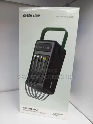 Green Lion Solar Max 80000mah Powerbank - Black