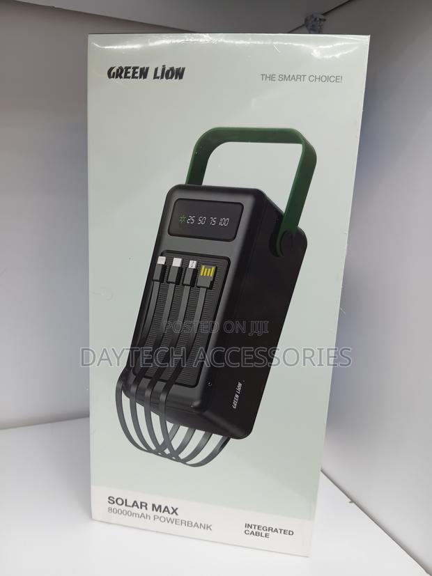 Green Lion Solar Max 80000mah Powerbank - Black - thumbnail 3