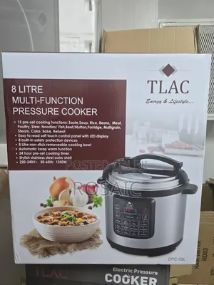 8 Litres Tlac 15 in 1 Electric Pressure Cooker, 8ltr, 1200w.