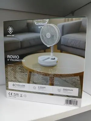 The Green Lion Rovio Folding Fan With 7200mah Rechargeable Battery