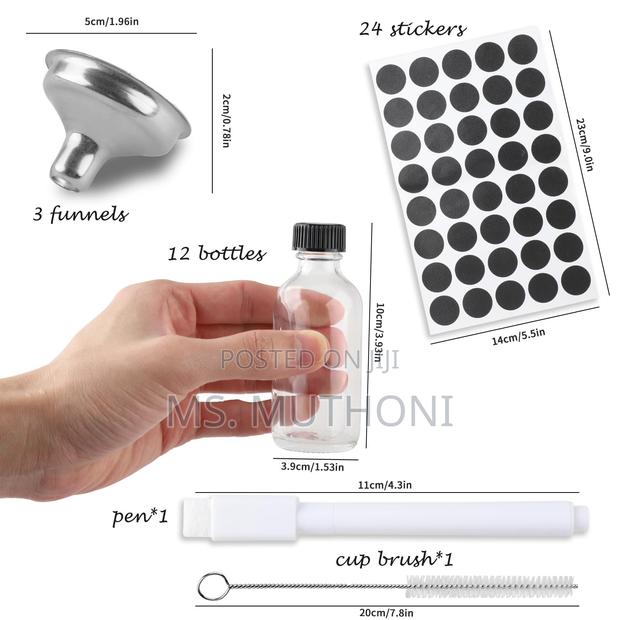 16 PCS Glass Ginger Shots Bottles + Accessories Set - thumbnail 2