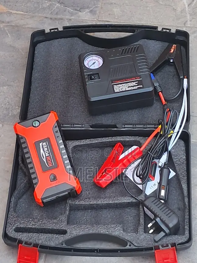 Portable Car Jump Starter Air Compressor Emergency Kit