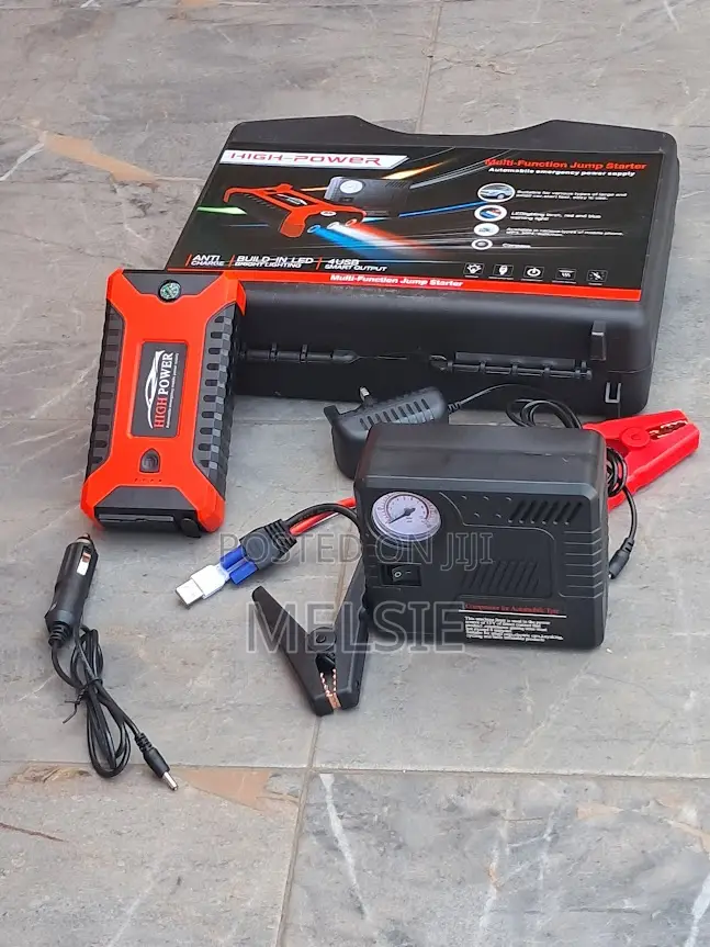 Rechargeable Jump Starter Power Bank With Compressor