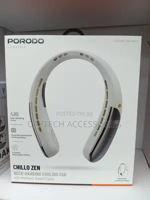 Porodo Lifestyle Chillo Zen Neck Fan Semiconductor Cooling Plates.