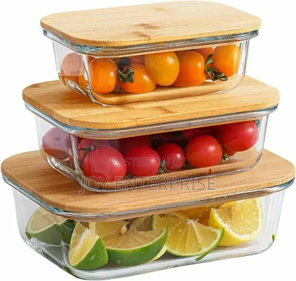 3 In1glass Snack Storage Containers / Glass Dish