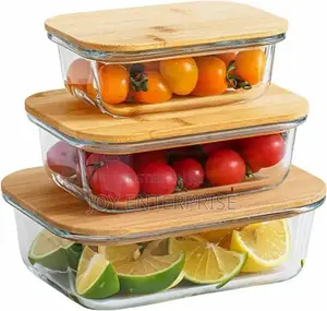 3 In1glass Snack Storage Containers / Glass Dish