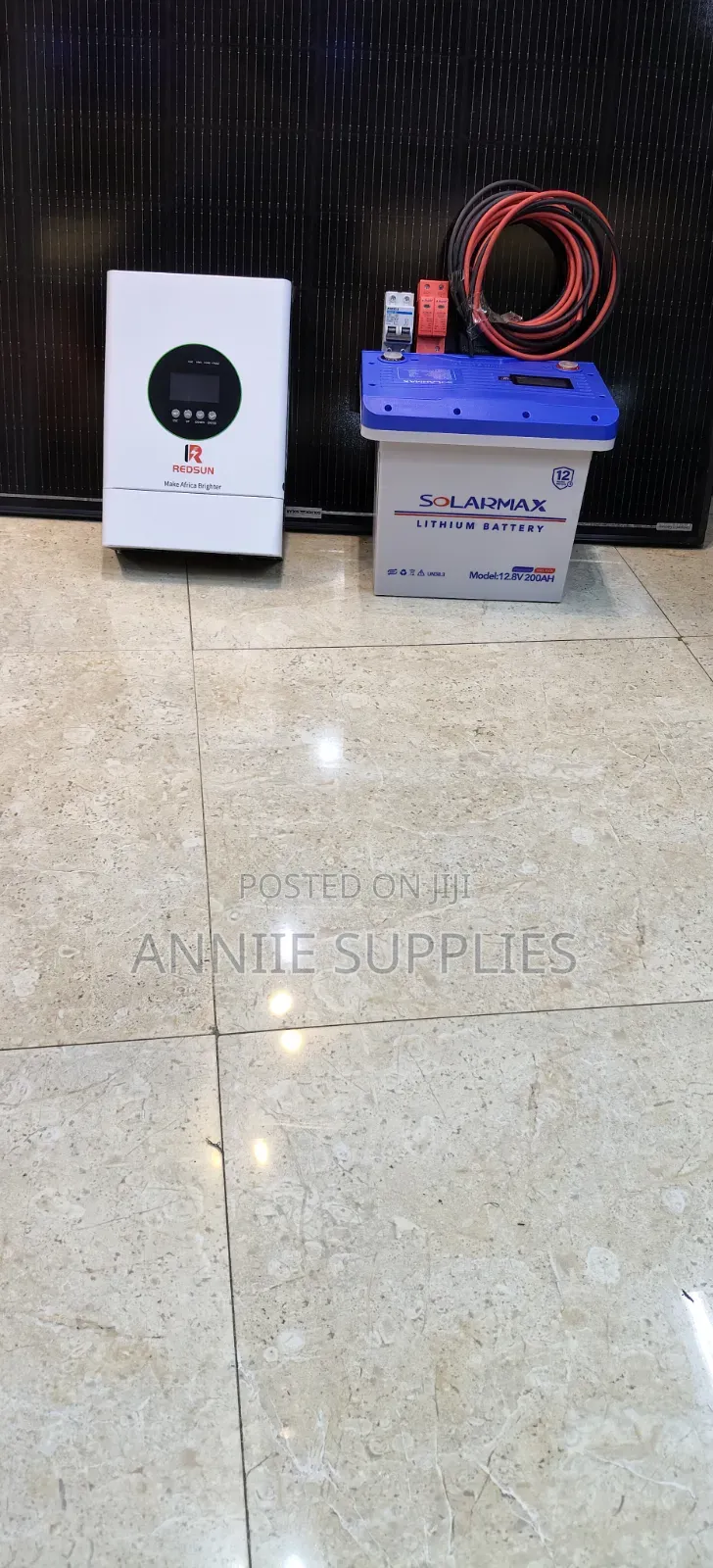 1.2kva Hybrid Inverter+200ah 12.8v Lithium Battery+Accessories
