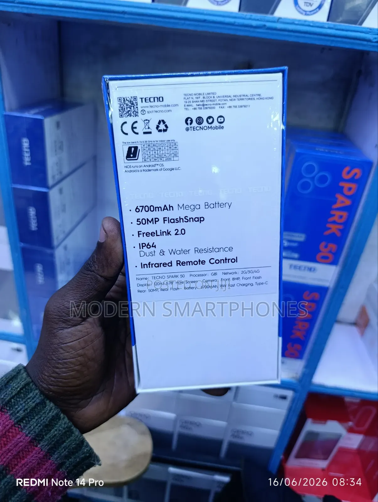New Tecno Spark 50 128 GB Black