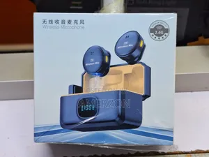 Wireless Dual Collar Microphone With Led Digital