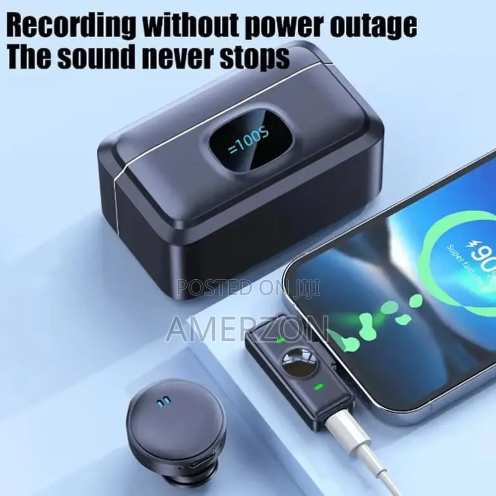 Wireless Dual Collar Microphone With Led Digital