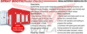 Precision Auto Body Spray Paint Booth With Power Heaters Sunshine