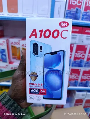 New Itel A100C 64 GB Black