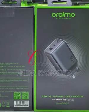 Oraimo Hypergan 65w Gan Laptop and Phone Super Fast Charger